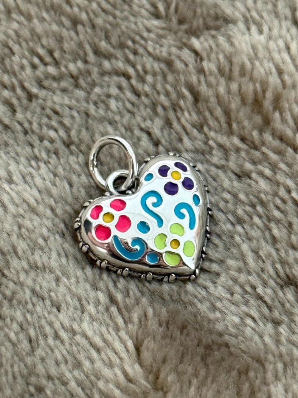 Enamel Consuela Heart Charm James Avery Sterling Silver Dangle